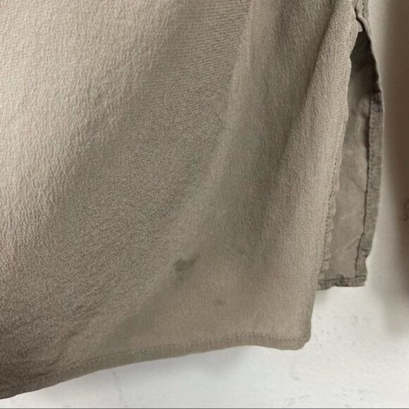 Vince Shirred 100% Silk Blouse Top XS Drop Shoulder Slouchy Balloon Long Sleeve - Picture 12 of 15